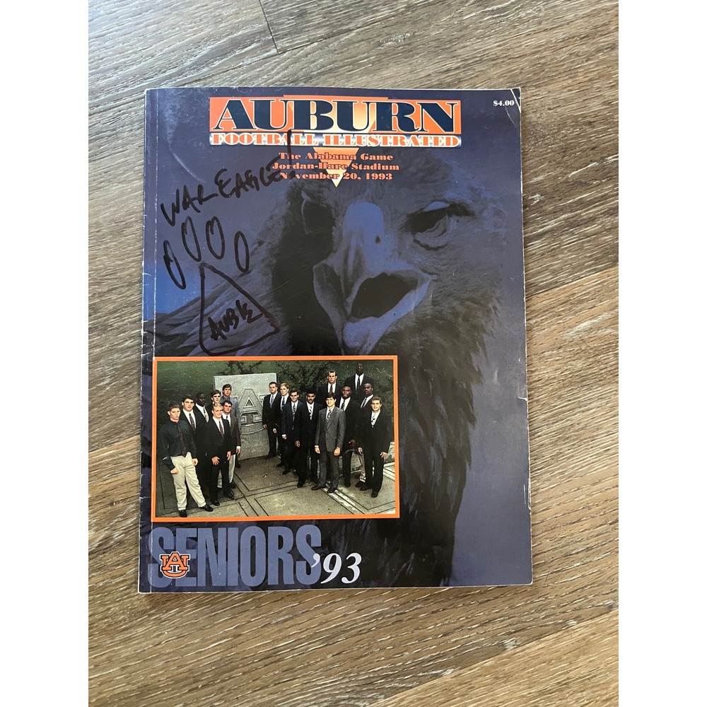 Auburn Football‎ Illustrated Program 1993 Alabama Iron Bowl Blue War Eagle AU